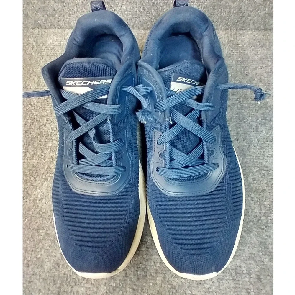 Skechers‎ Lite Weight Squad Chaos Mens 10 Navy Blue Sneakers 232290 NVY